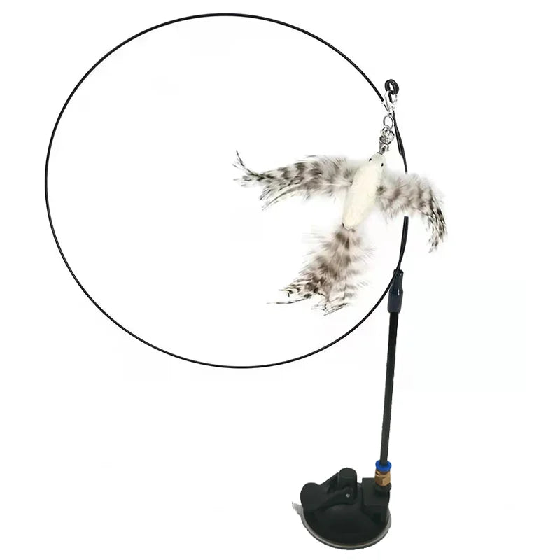 Feather Bird Wand Toy for Cats
