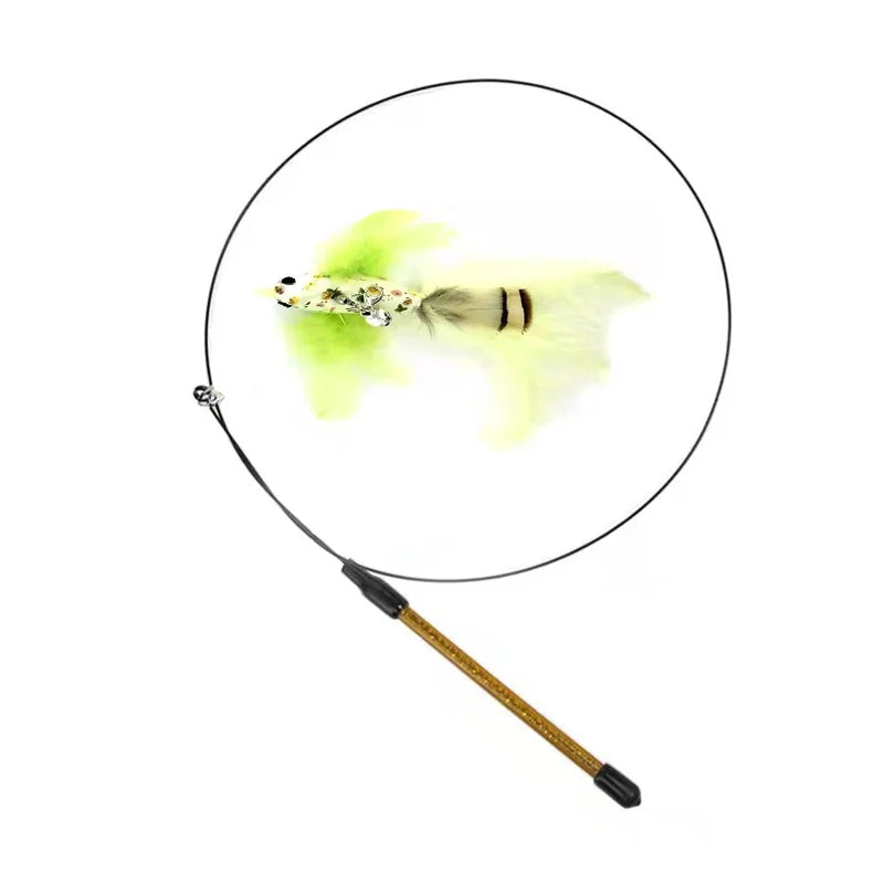 Feather Bird Wand Toy for Cats