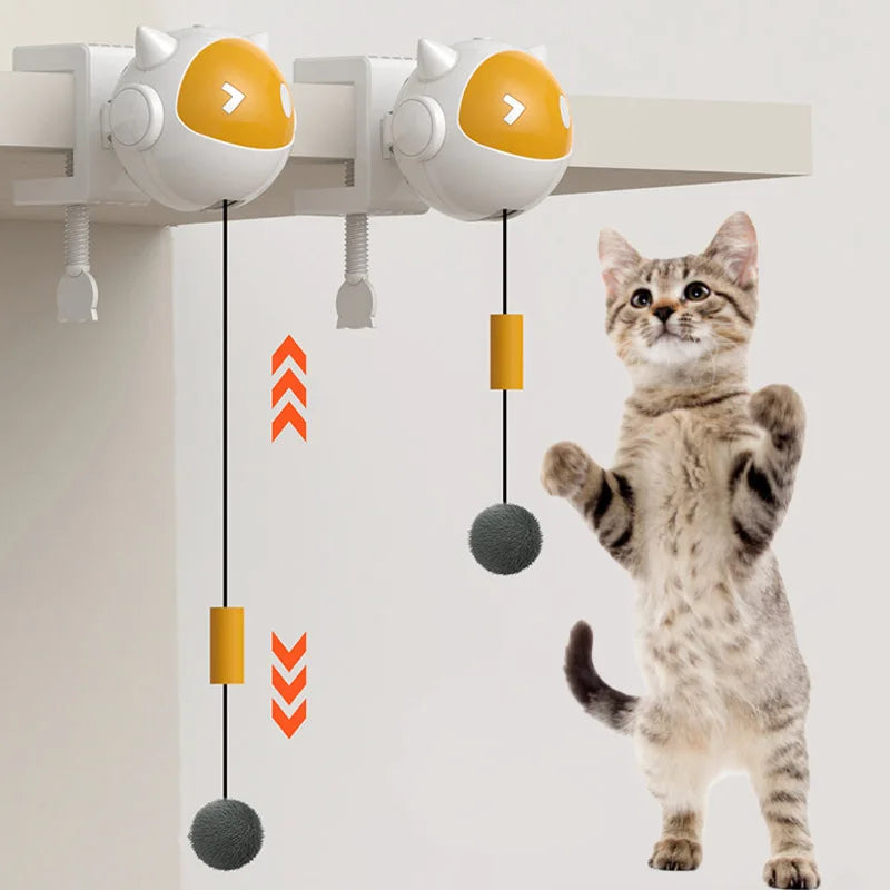 Automatic Interactive Lifting Ball Toy for Cats
