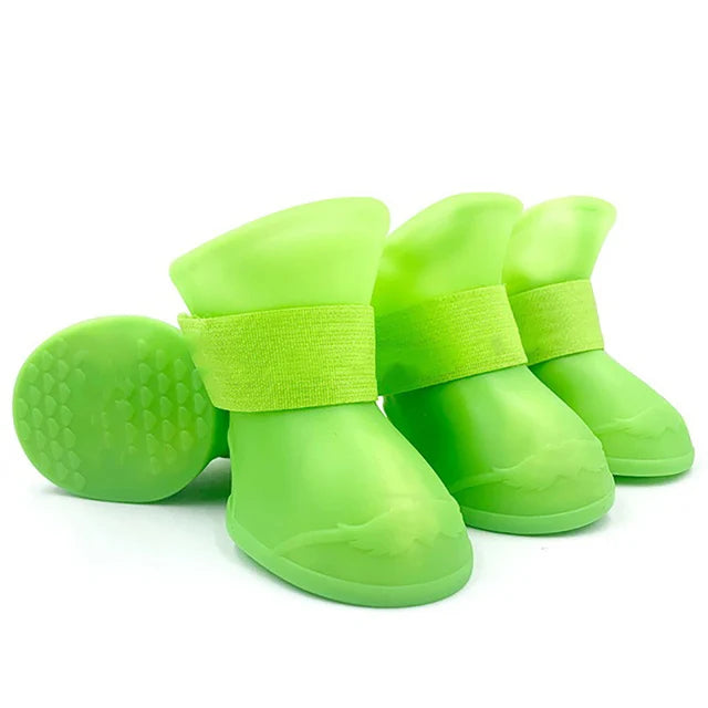 Waterproof Anti-Slip Dog Rain Boots (4pcs)