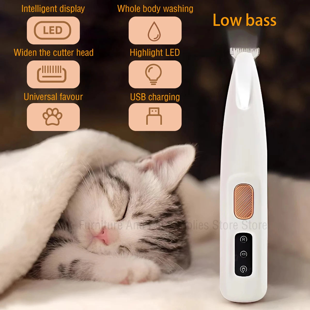 Waterproof Pet Nail & Hair Trimmer