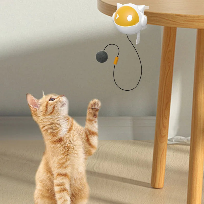 Automatic Interactive Lifting Ball Toy for Cats