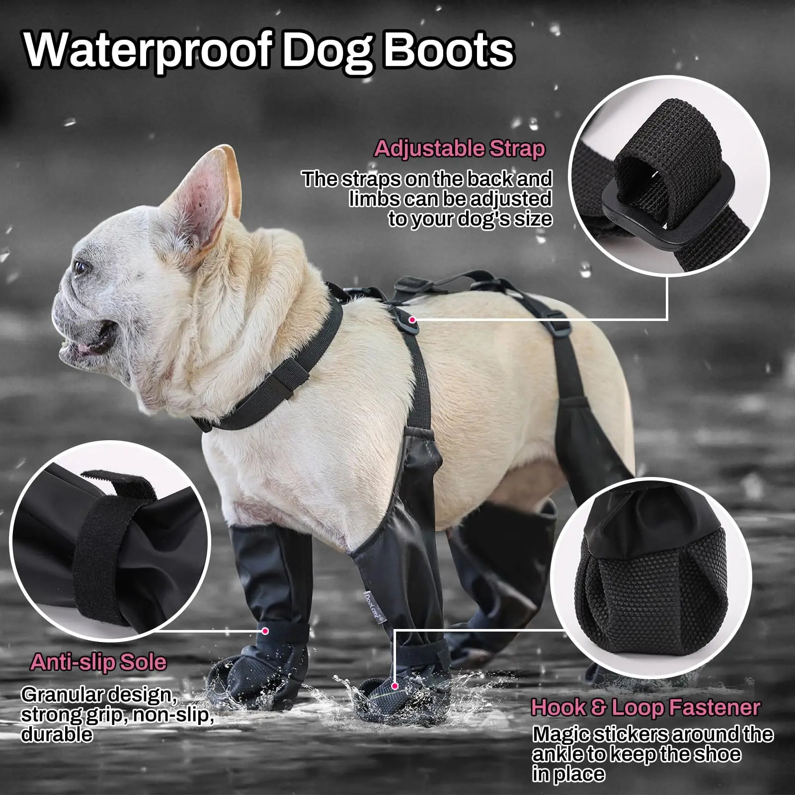 Anti-Slip Waterproof Dog Shoes – Paw Protection
