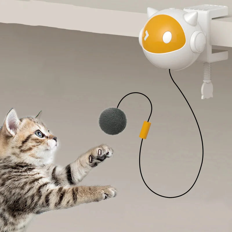 Automatic Interactive Lifting Ball Toy for Cats