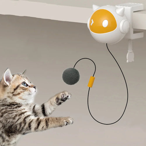 Automatic Interactive Lifting Ball Toy for Cats