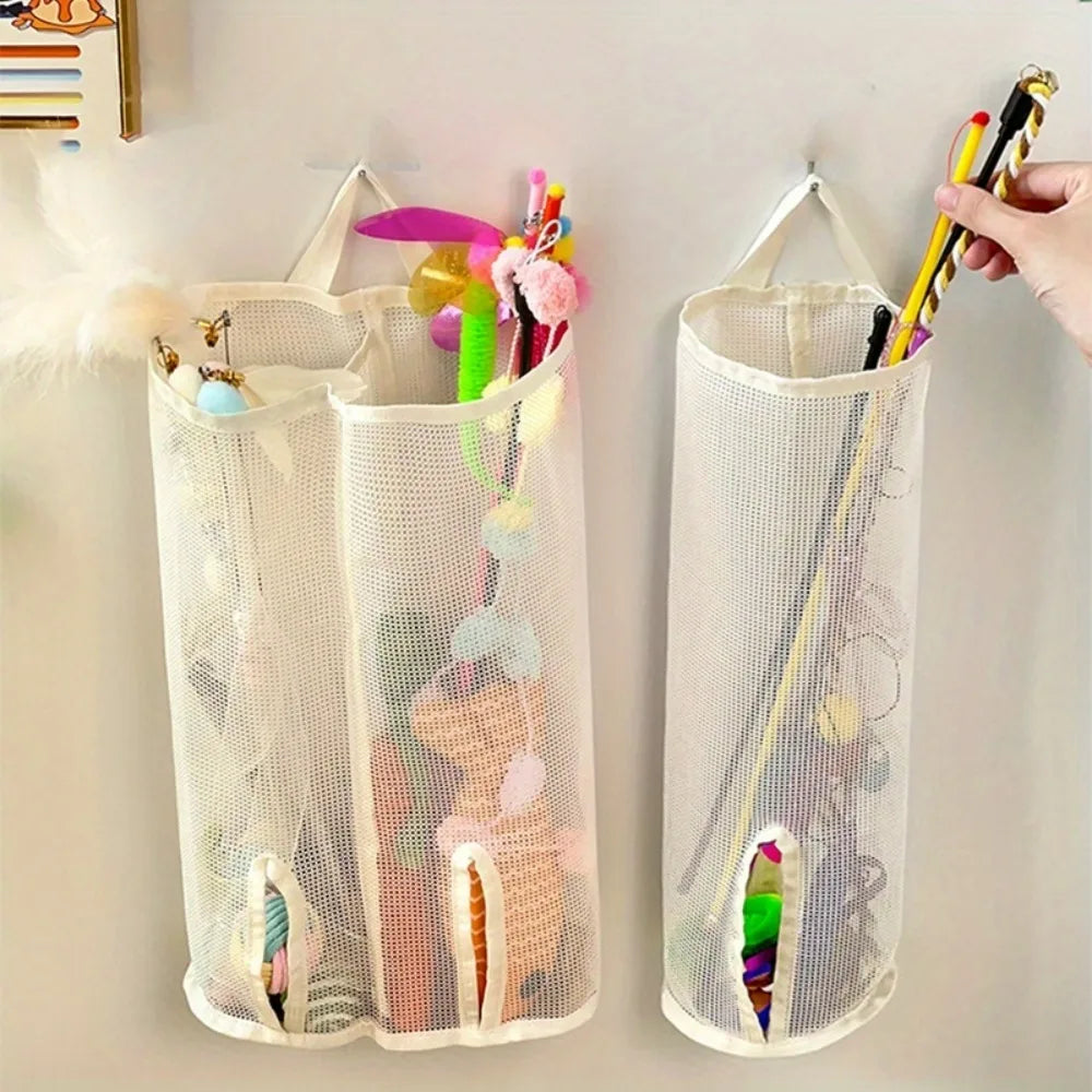 Wall-Hanging Cat Toy Storage Bag