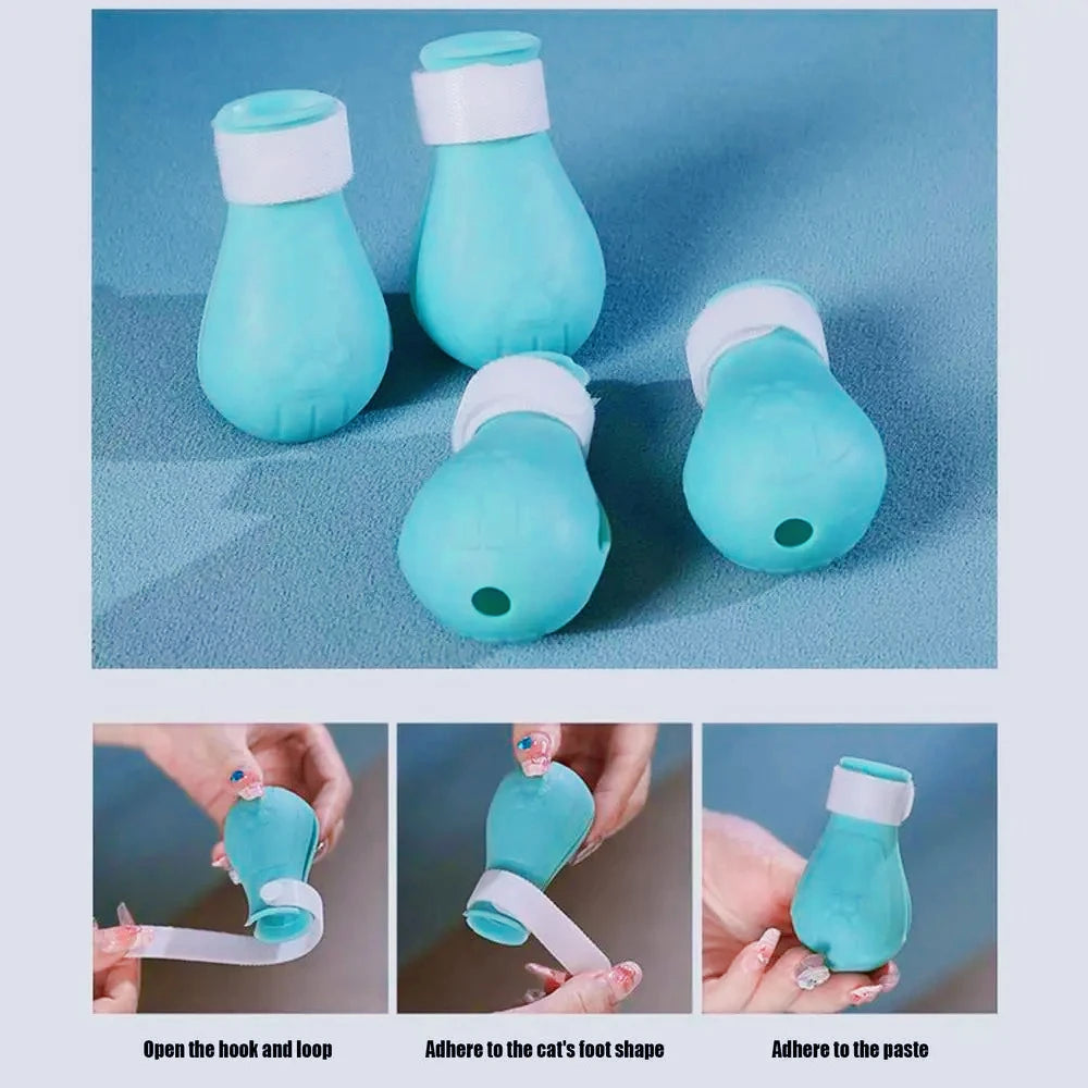 Breathable Cat Grooming Muzzle with Paw Covers