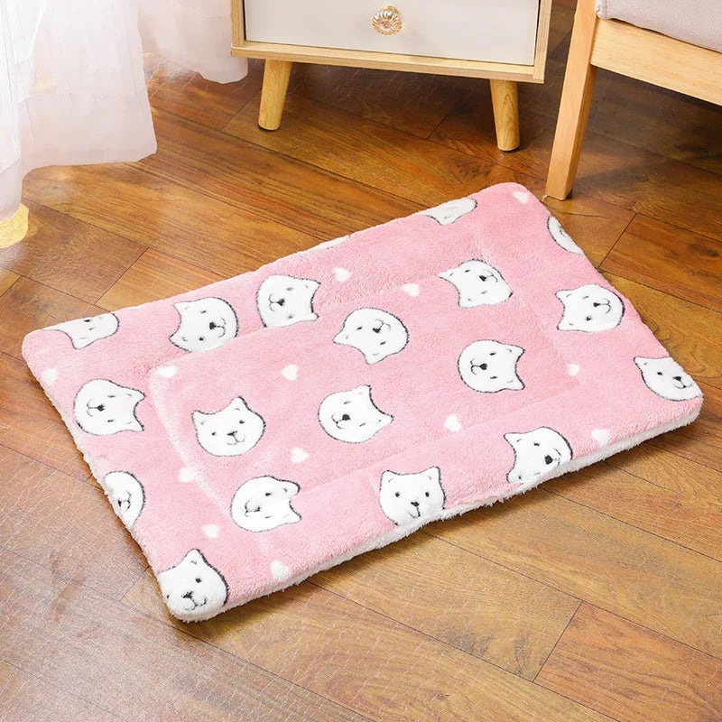 Thick Flannel Pet Sleeping Mat for Dogs & Cats