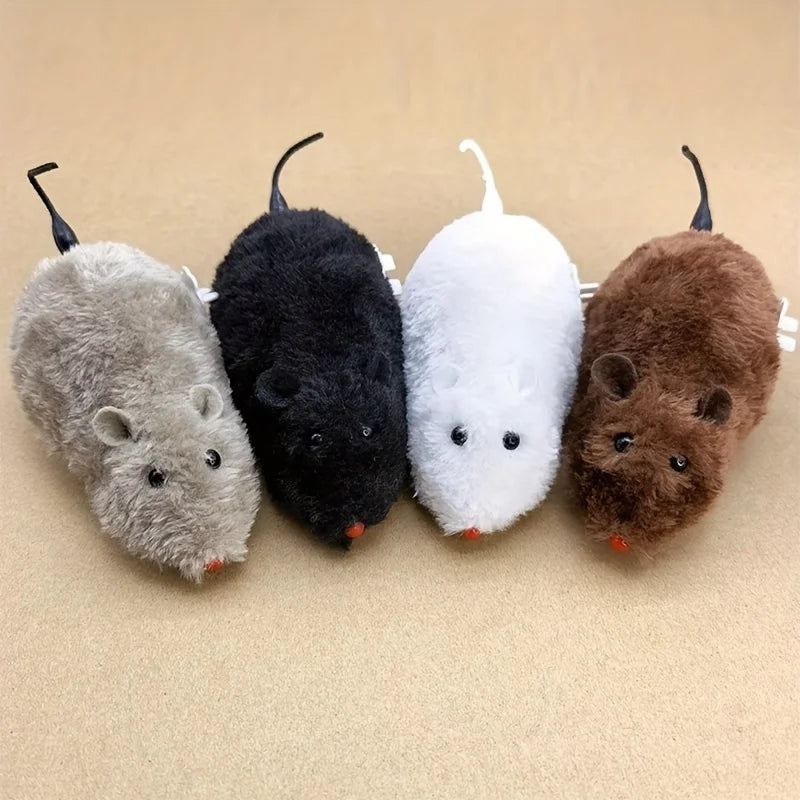 Plush Wind-Up Mouse Toy