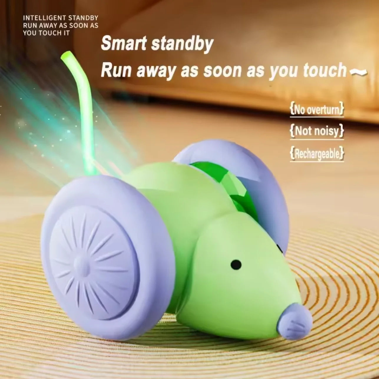 Rechargeable Interactive Mouse Toy for Cats