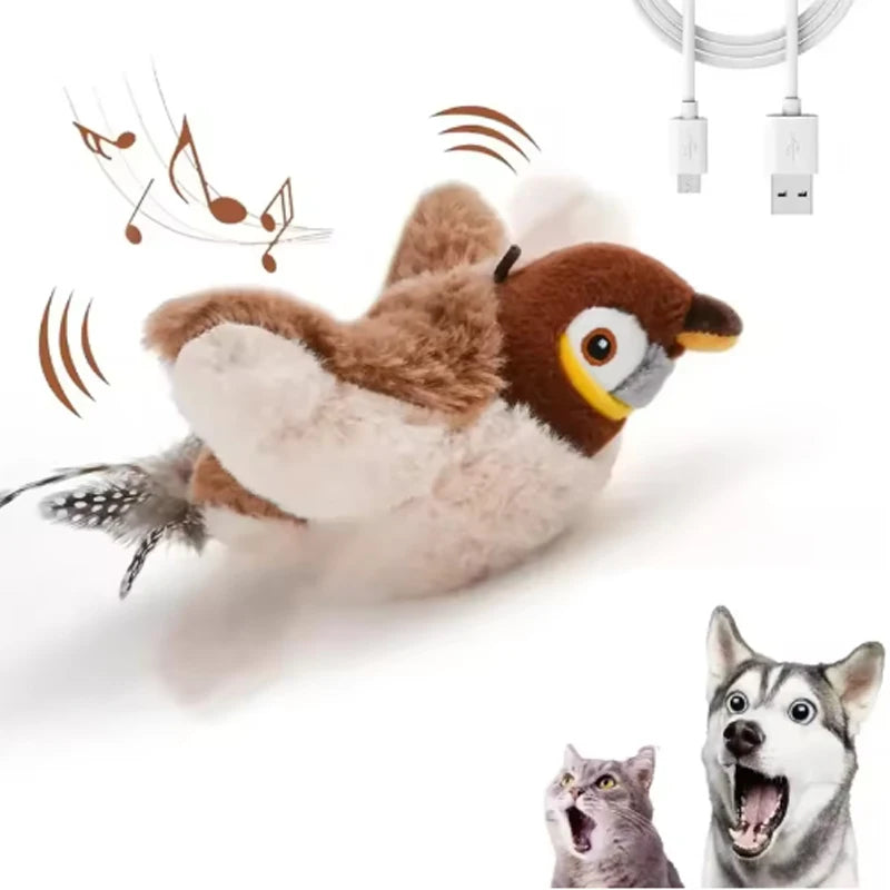 Interactive Chirping Bird Toy for Cats