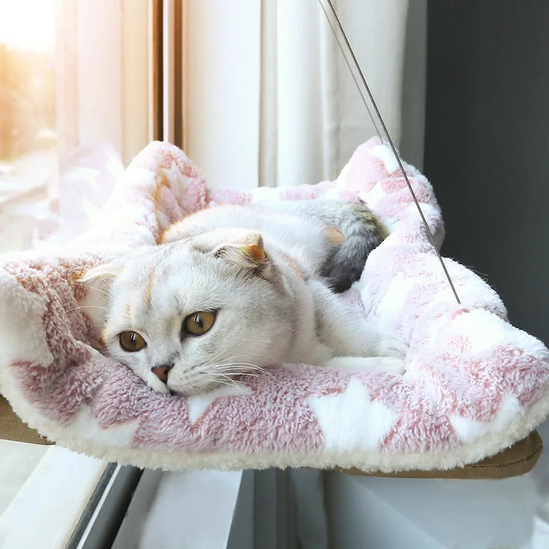 Window-Mounted Cat Hammock Bed