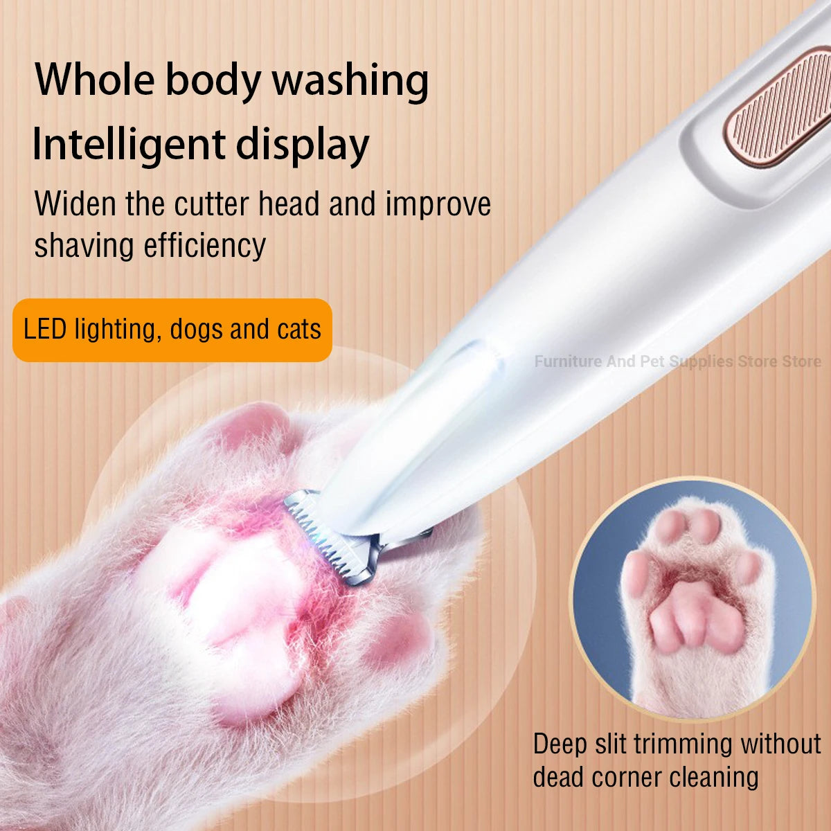 Waterproof Pet Nail & Hair Trimmer