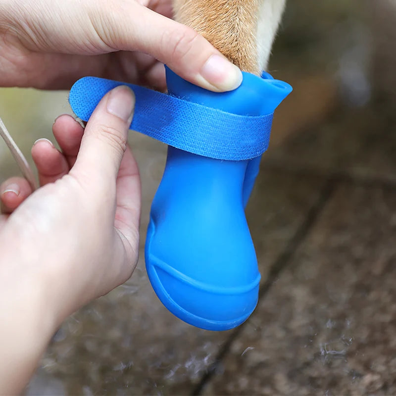 Waterproof Anti-Slip Dog Rain Boots (4pcs)