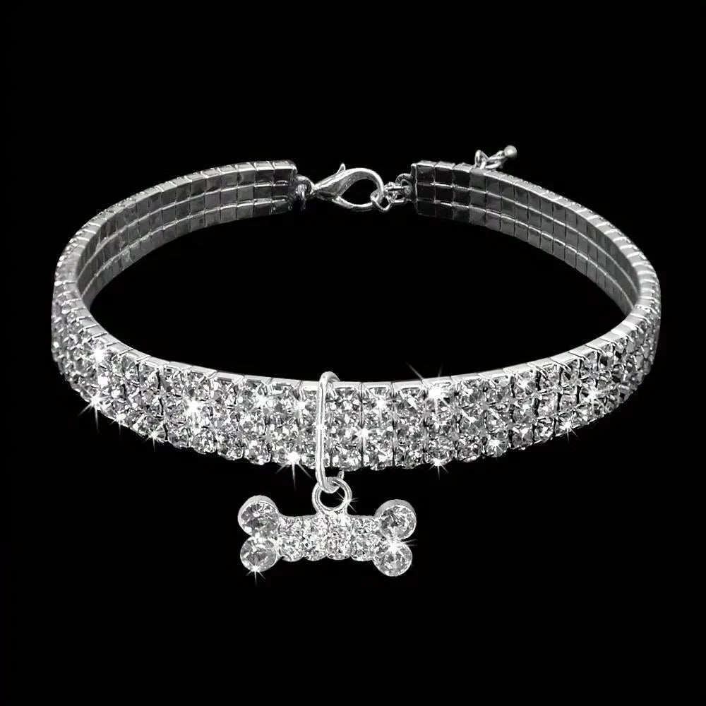 Bling Bone Adjustable Pet Collar