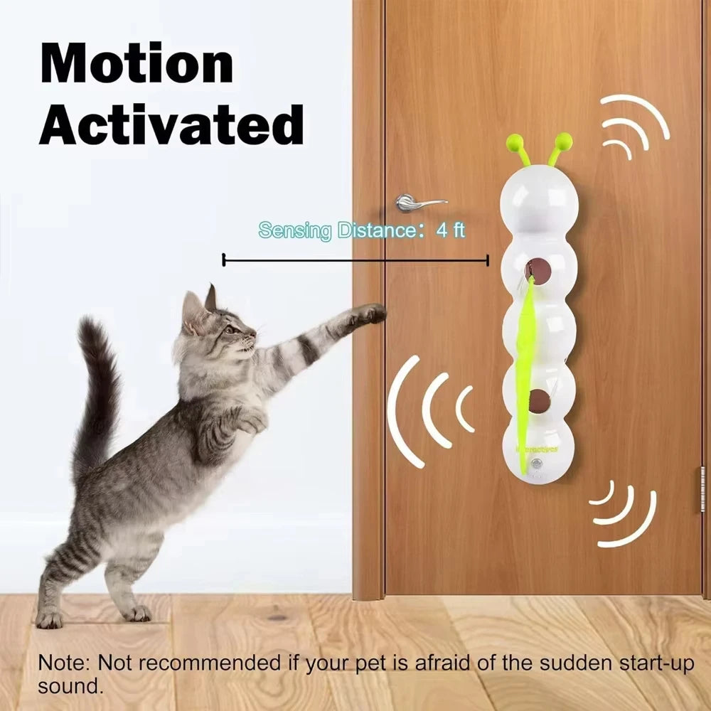 Motion-Activated Caterpillar Cat Toy