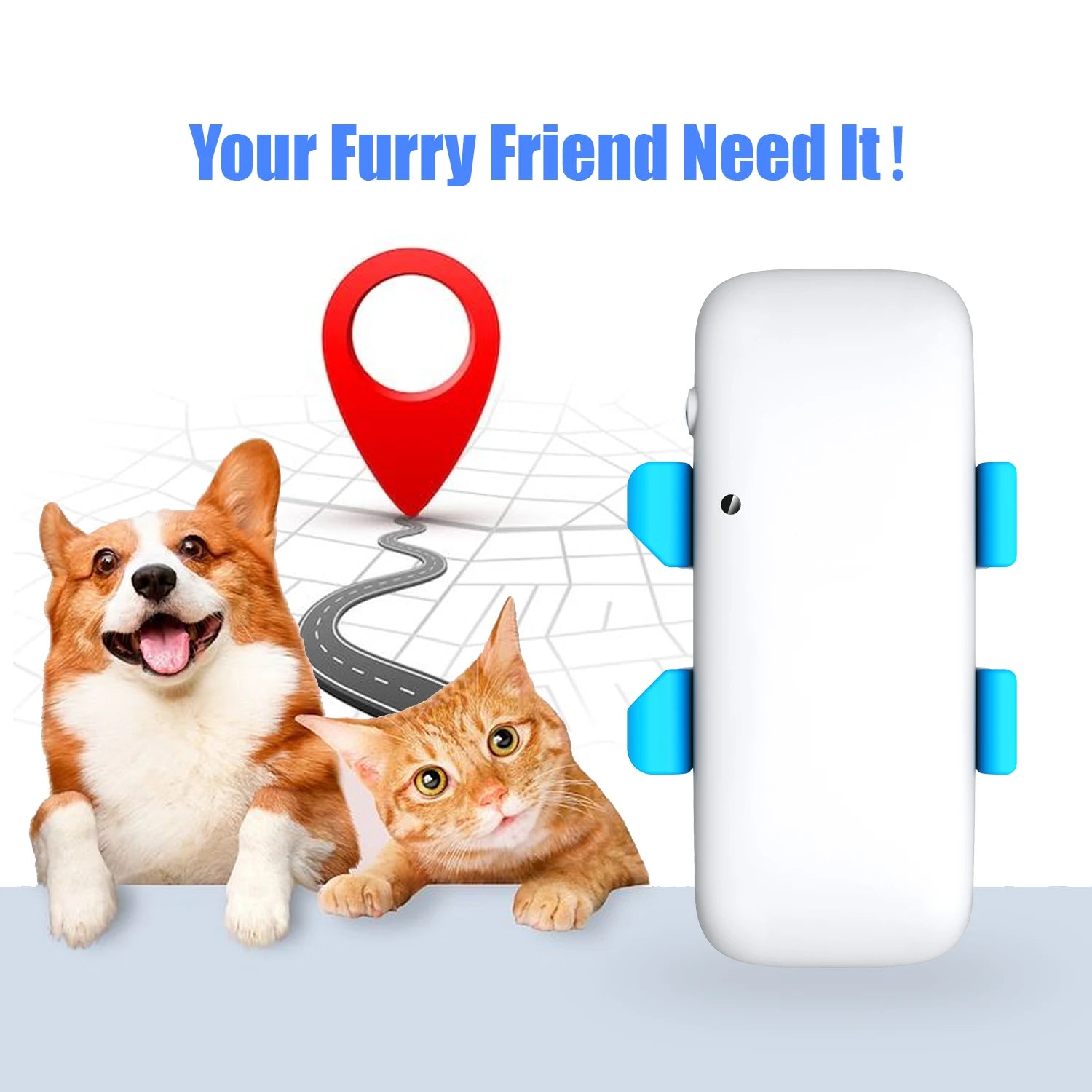 Waterproof GPS Pet Tracker for Dogs & Cats