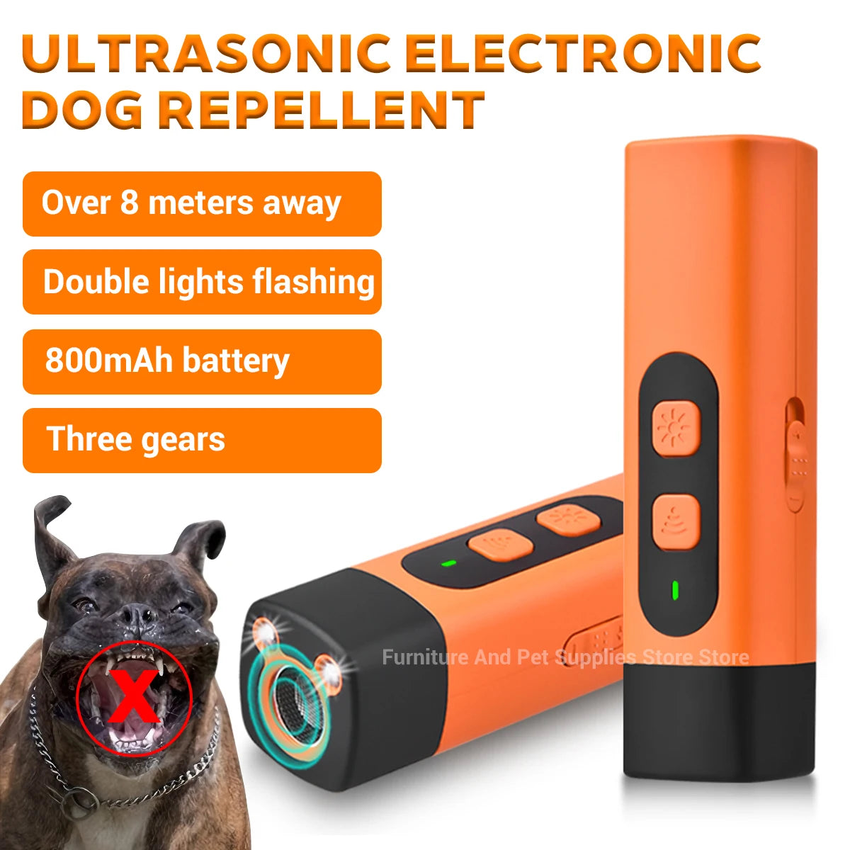 Ultrasonic Dog Repeller with LED Light