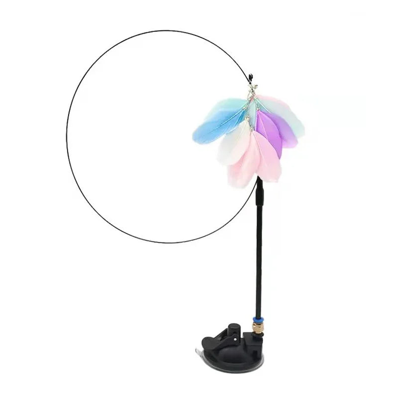 Feather Bird Wand Toy for Cats