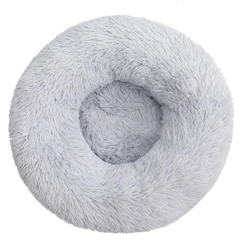 Plush Round Pet Bed – Soft & Cozy for Dogs & Cats