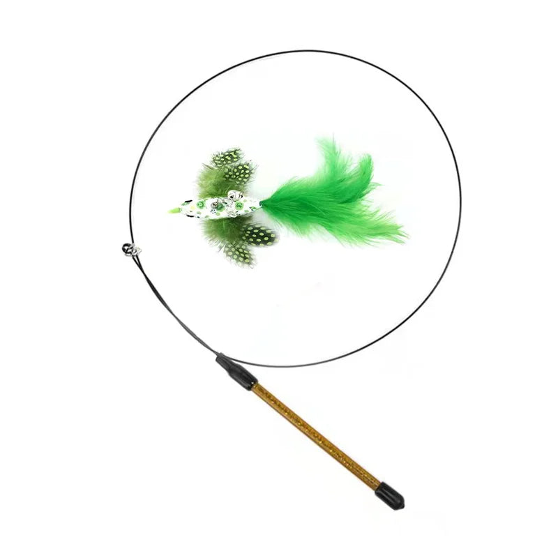 Feather Bird Wand Toy for Cats