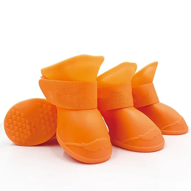 Waterproof Anti-Slip Dog Rain Boots (4pcs)