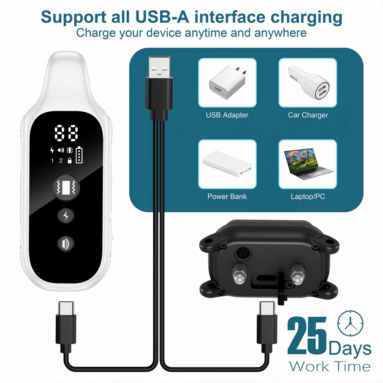 Waterproof Remote Dog Training Collar (800m Range)