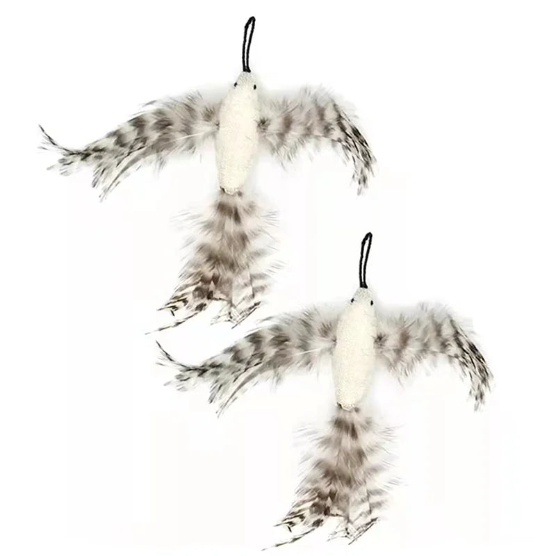 Feather Bird Wand Toy for Cats