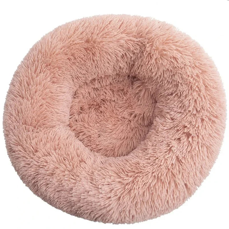 Plush Round Pet Bed – Soft & Cozy for Dogs & Cats
