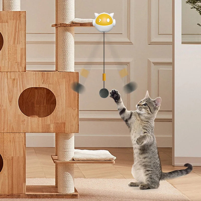 Automatic Interactive Lifting Ball Toy for Cats