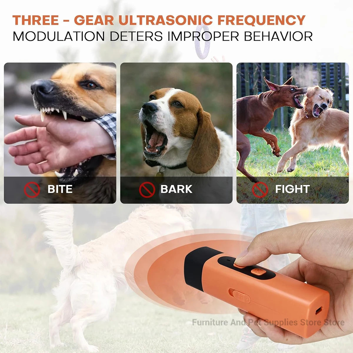 Ultrasonic Dog Repeller with LED Light