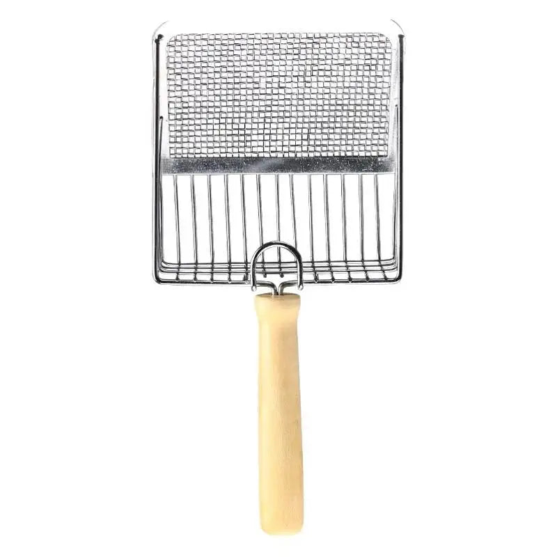 Stainless Steel Cat Litter Scoop with Wooden Handle