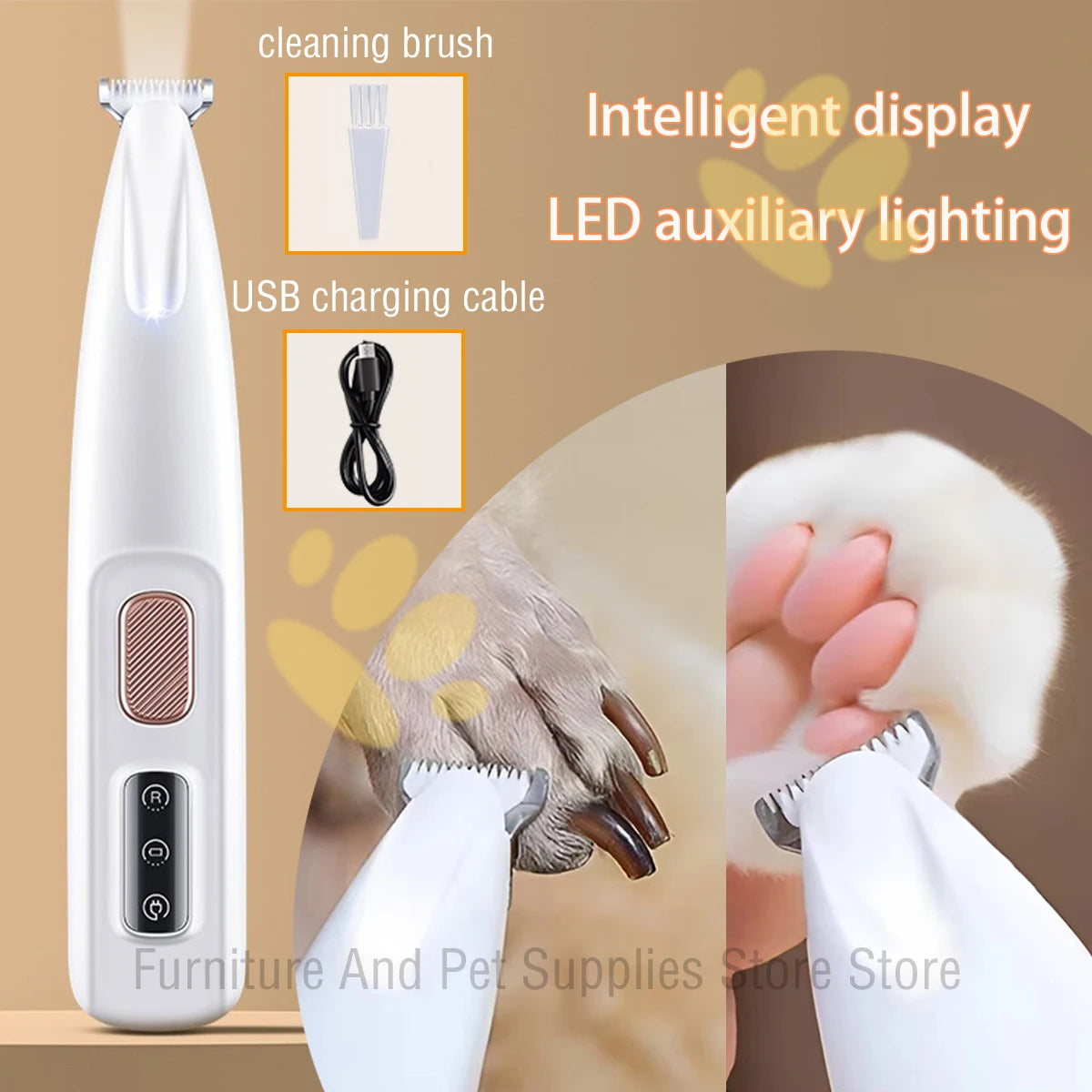 Waterproof Pet Nail & Hair Trimmer