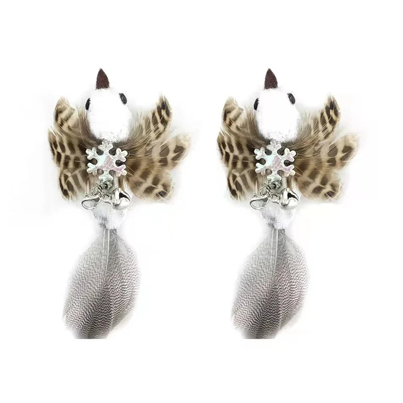 Feather Bird Wand Toy for Cats