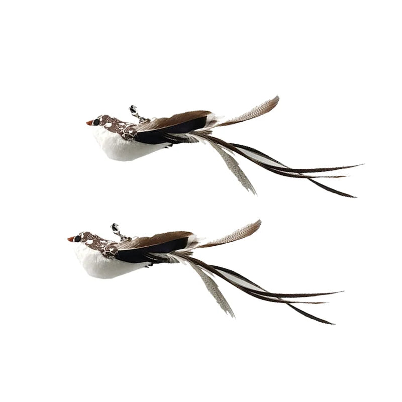 Feather Bird Wand Toy for Cats