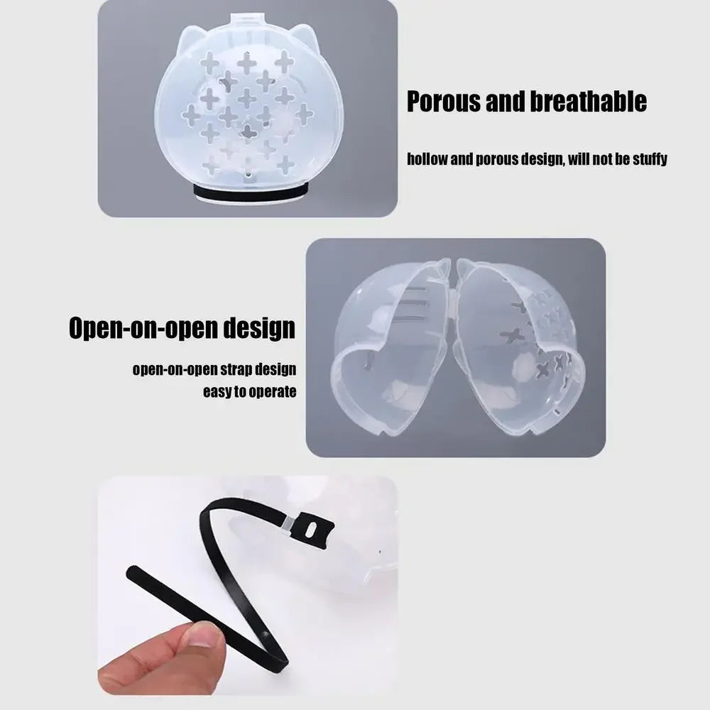 Breathable Cat Grooming Muzzle with Paw Covers