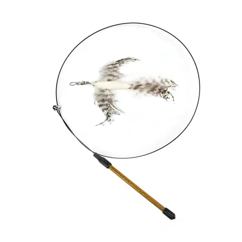 Feather Bird Wand Toy for Cats