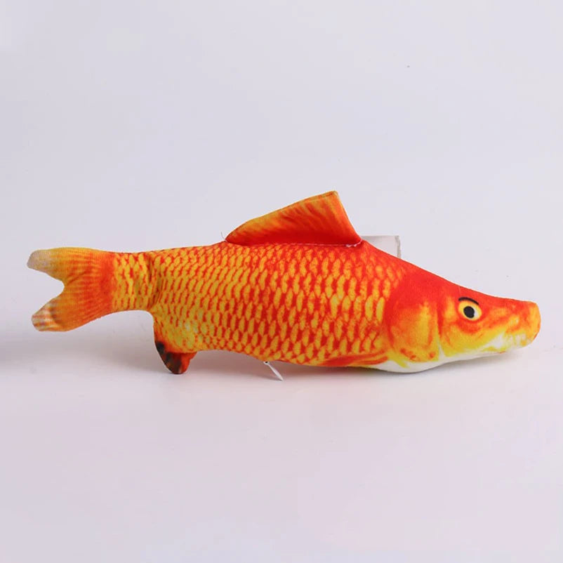 Interactive Plush Fish Cat Toy