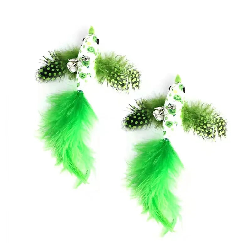 Feather Bird Wand Toy for Cats
