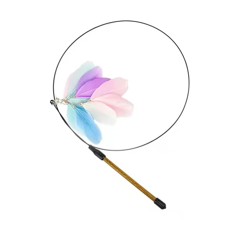 Feather Bird Wand Toy for Cats