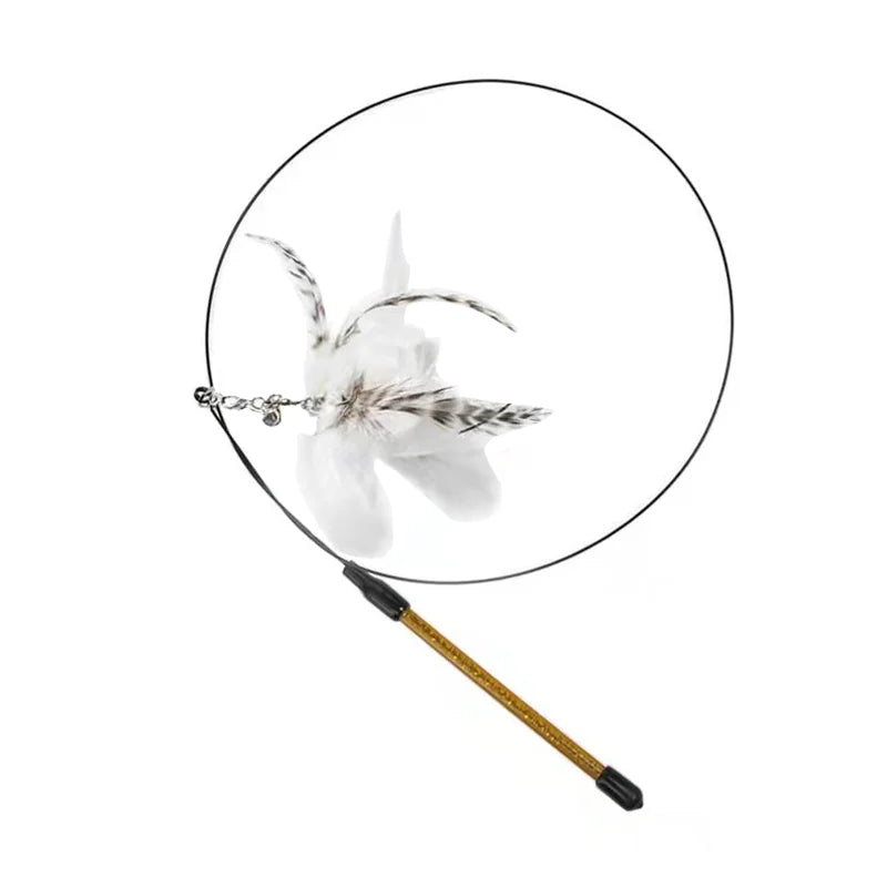 Feather Bird Wand Toy for Cats