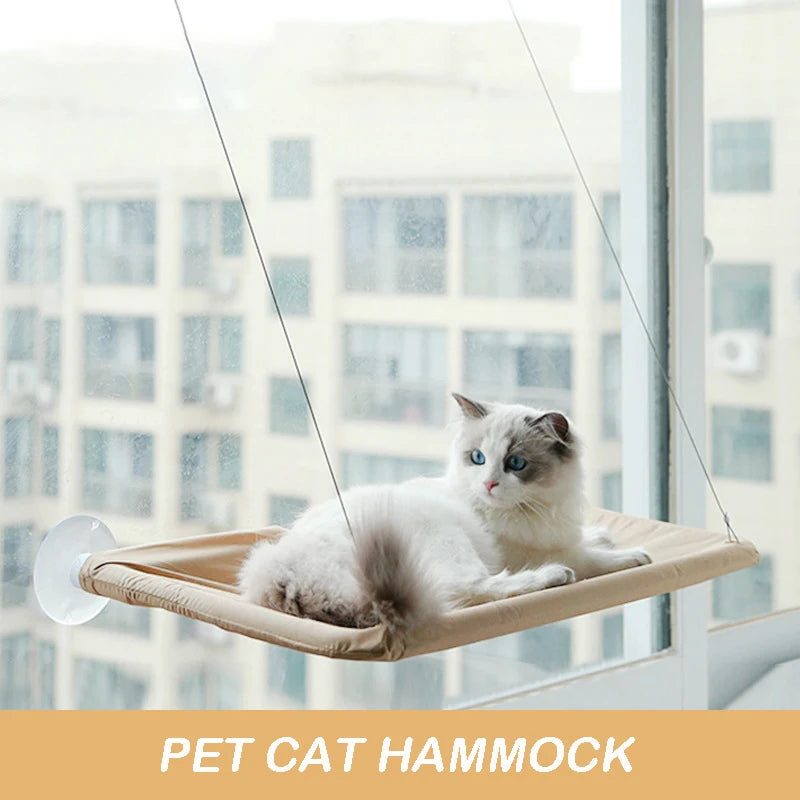 Window-Mounted Cat Hammock Bed