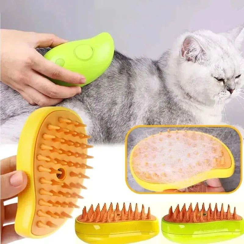 Electric Steam Grooming Brush for Cats