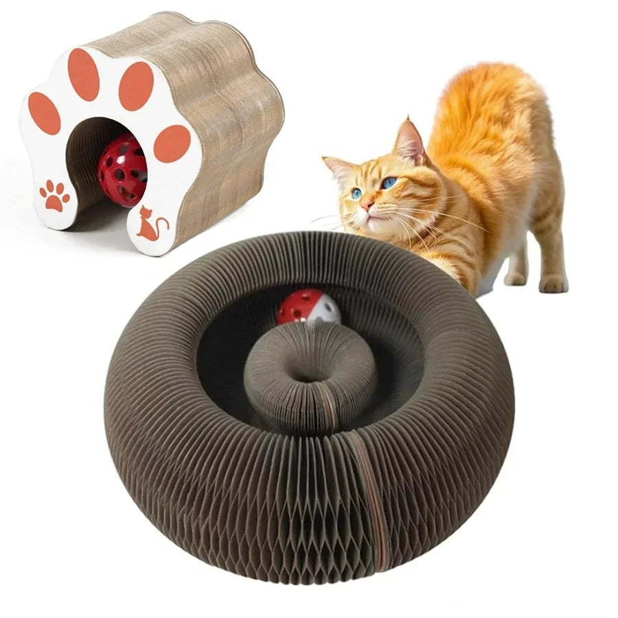 Corrugated Cat Scratch Board with Bell
