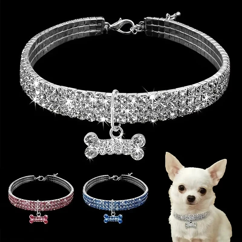 Bling Bone Adjustable Pet Collar