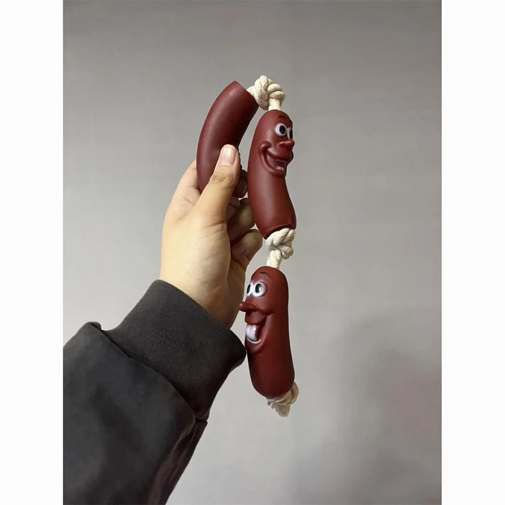 Sausage-Shaped Rope Dog Toy