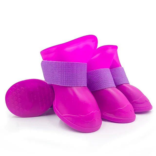 Waterproof Anti-Slip Dog Rain Boots (4pcs)