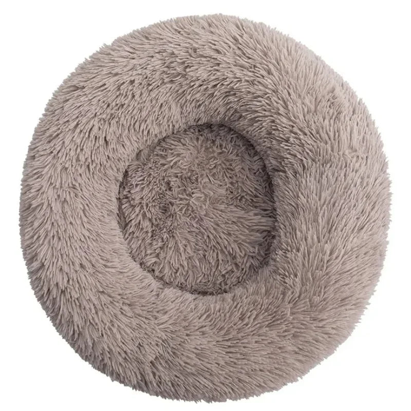 Plush Round Pet Bed – Soft & Cozy for Dogs & Cats