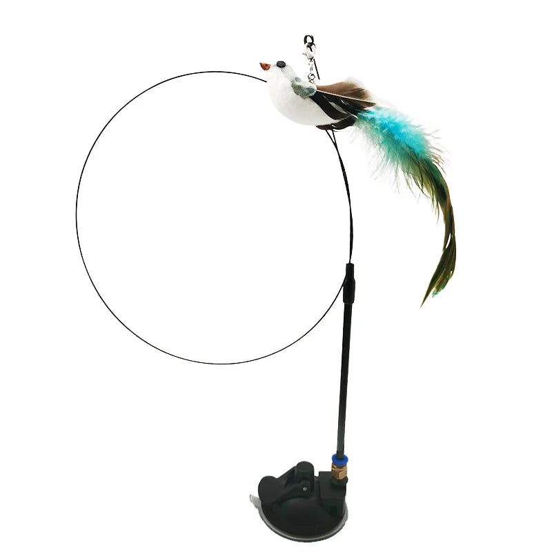 Feather Bird Wand Toy for Cats