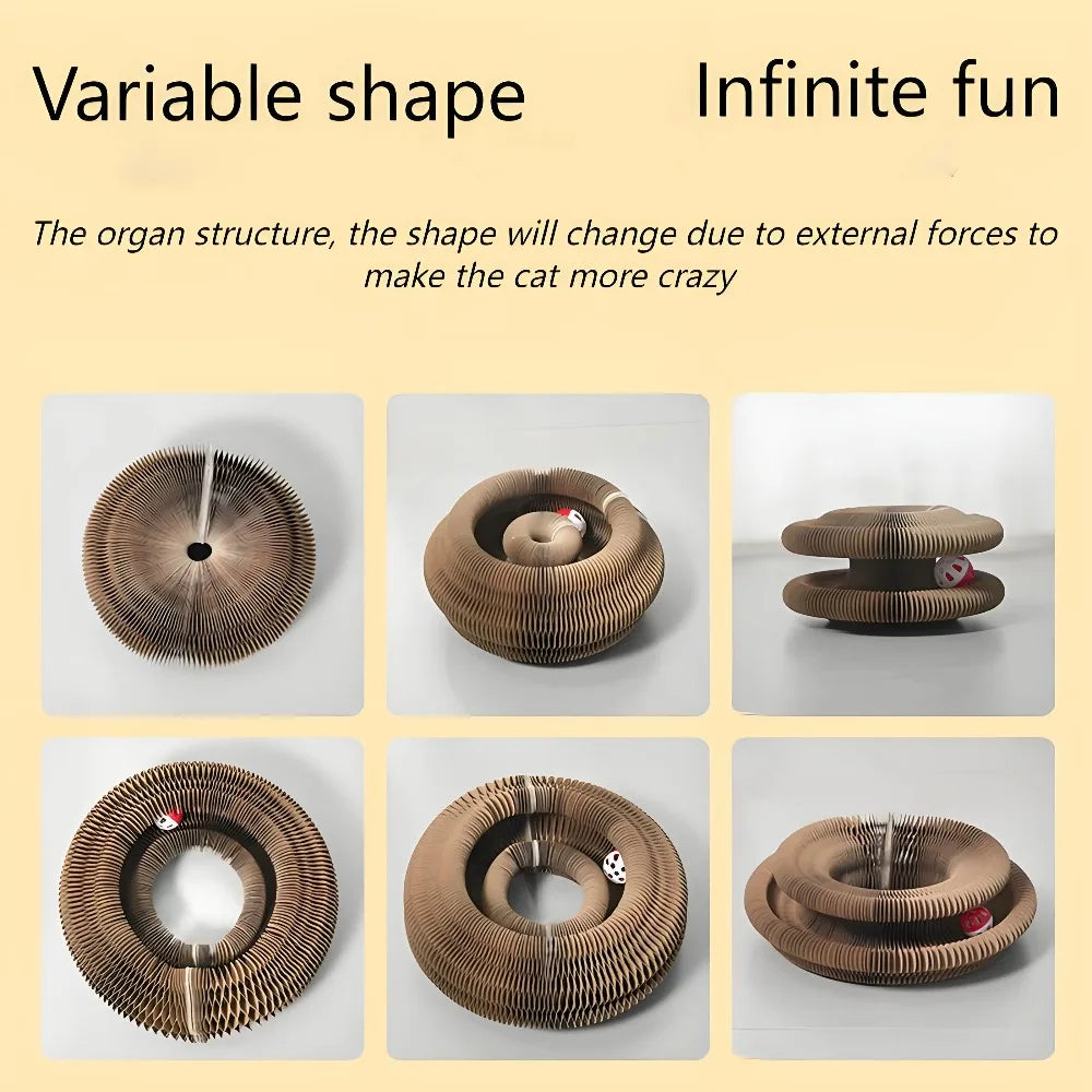 Corrugated Cat Scratch Board with Bell